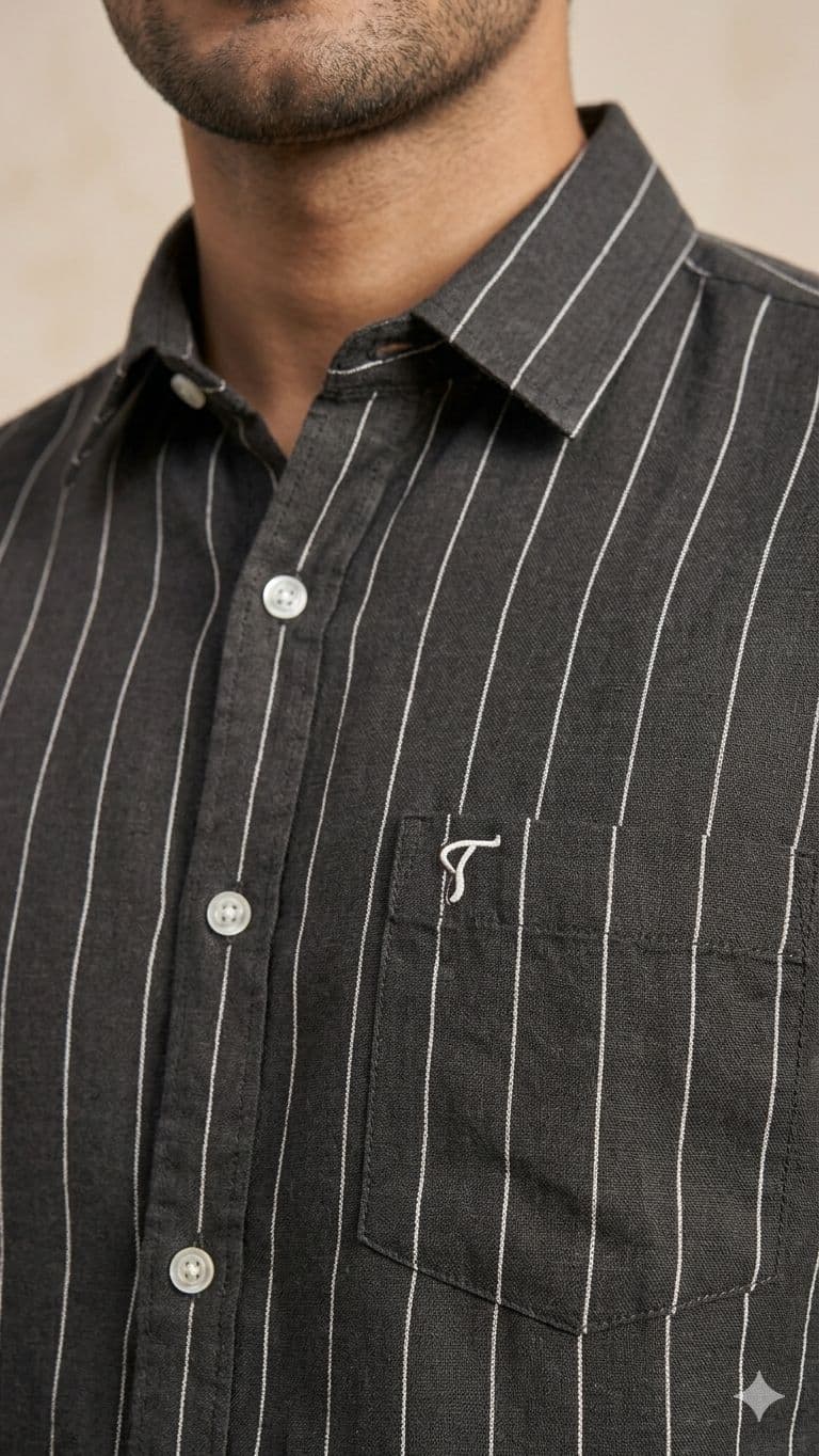 True Legend Oxford shirt, detail view.